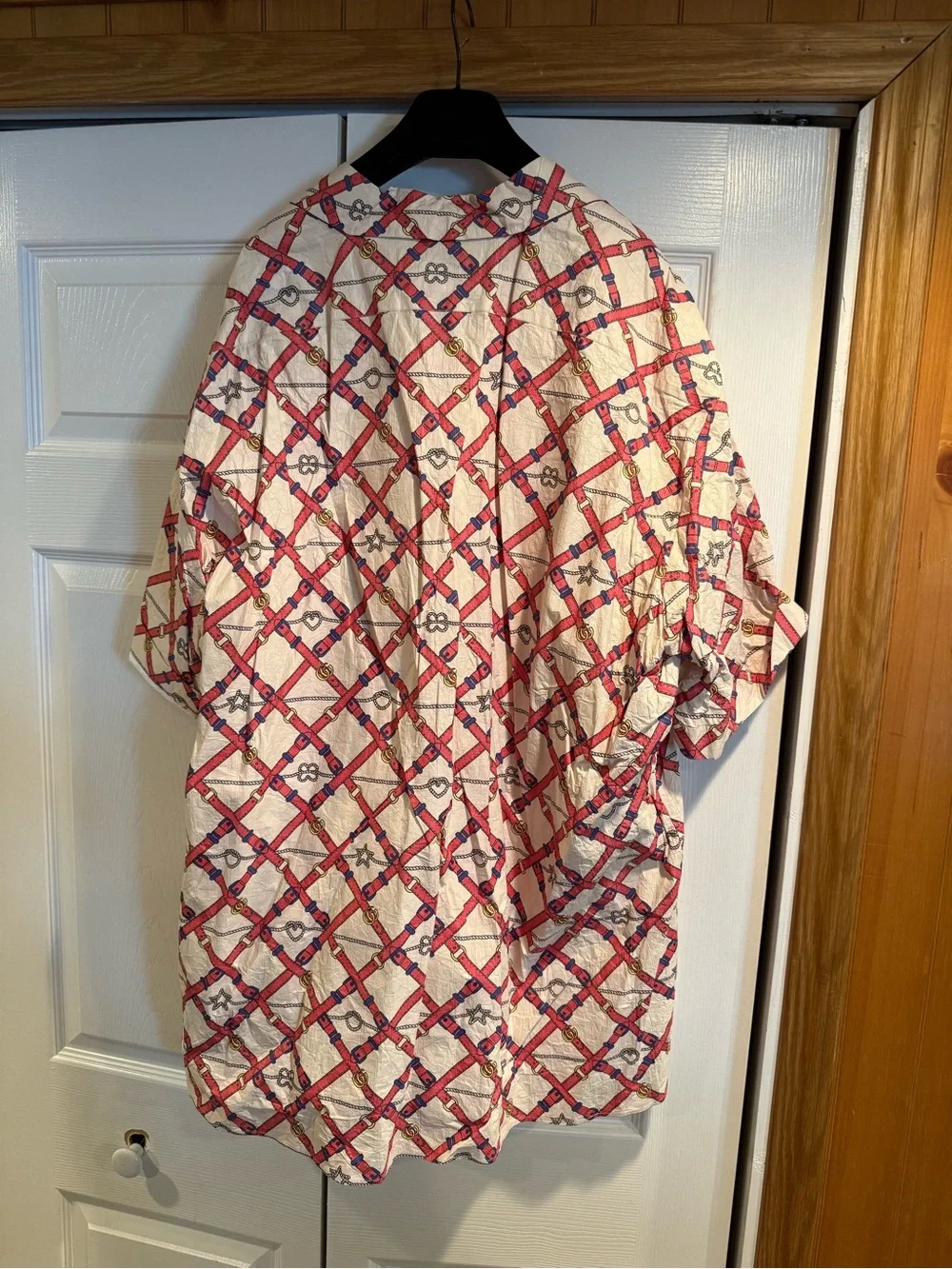 Gucci Belt Chest Bowling Shirt Authentic Size 50